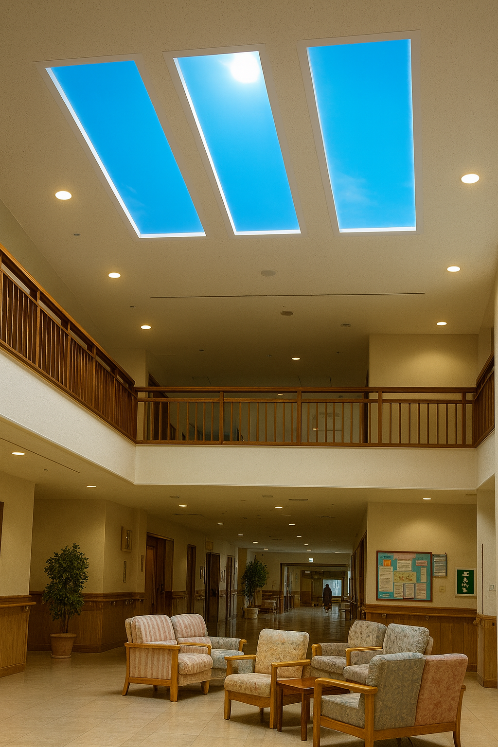 Blog perusahaan terbaru tentang Solusi Pencahayaan Skylight untuk Pusat Perawatan Lansia