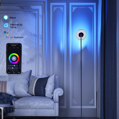 Beli Sudut Lampu Multi Scene DC 24V RGB, Lampu Lantai Perintah Suara LED RGB pembuatan online