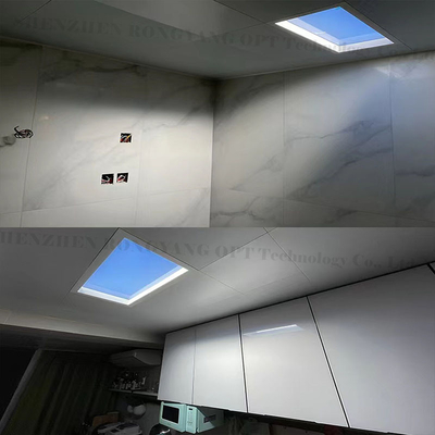 Beli 110V 220V 120x60 LED Palsu Skylight Panel Langit-langit Meniru Kontrol Tuya Alexa pembuatan online
