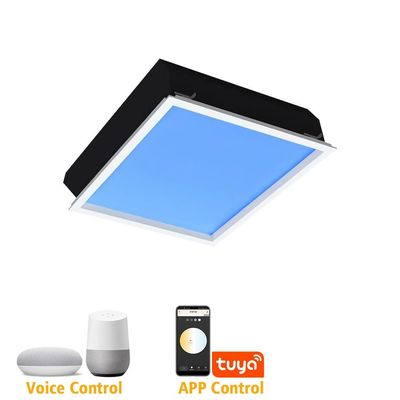 Beli Teranglah Ruang Anda Dengan Mudah Dengan L600*W600*H295mm Panel Lampu Langit Palsu Dan Remote Controller Tuya pembuatan online