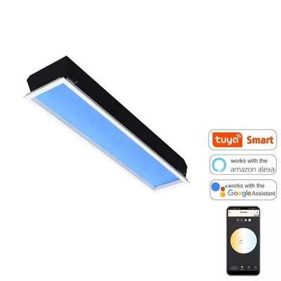 Beli Langit-langit Panel Skylight LED Terpasang di Permukaan 120x30 110V CCT Warna Langit Biru pembuatan online