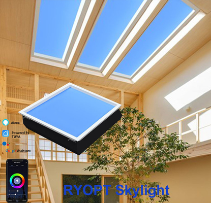 Beli 60x60cm Sky Cloud LED Ceiling Panel Light 100W Terapi RGB Permukaan Dipasang pembuatan online
