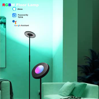 Beli 24W Indoor LED RGB Corner Floor Lamp Tuya Alexa Kontrol WiFi Ruang Tamu pembuatan online