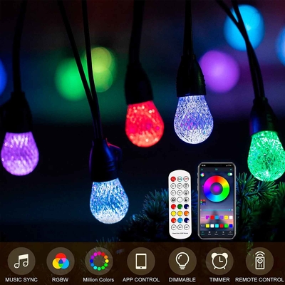 Beli Natal Inframerah RGB String Light DC 5V 48ft Remote Control Untuk Pesta pembuatan online