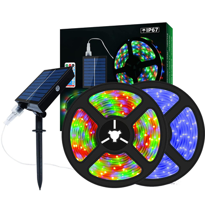 Beli CCT 2700K-6500K Solar Strip Lights Untuk Taman RGB Tahan Cuaca pembuatan online