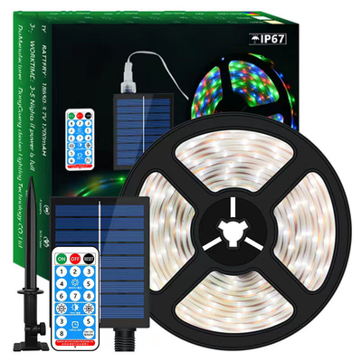 Beli Taman Natal Lampu Strip Luar Ruangan Surya CCT 3000K Panjang 5M pembuatan online