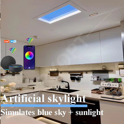 Beli Circadian Rhythm Faux Skylight 600x600 Artificial Daylight Clouds Sunrise Sunset pembuatan online