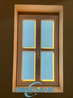Beli Lampu Langit-langit Skylight Kontrol Cerdas Mensimulasikan Matahari Terbit hingga Terbenam Pemasangan Dinding L1332*W781*H66mm AC100-240V pembuatan online