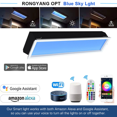 Tuya Control 8000lm Artificial Daylight Panel, 200W LED Sky Ceiling Panel Light