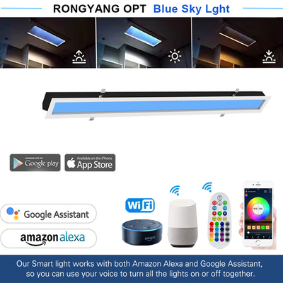 Smart 40W Langit Langit Lampu Realistis Daylight Remote / APP Dikendalikan Global Voltage