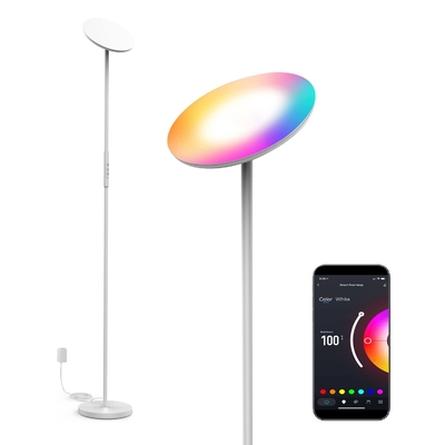Lampu Berdiri RGB Praktis Multicolor, Lampu Sudut RGB 2000 Lumen DIY
