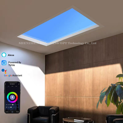 Tuya WiFi BT Control Inovatif Smart LED Skylight Panel untuk Interior Modern Menawarkan Kecerahan dan Daya Tarik Estetika Yang Lebih Tinggi