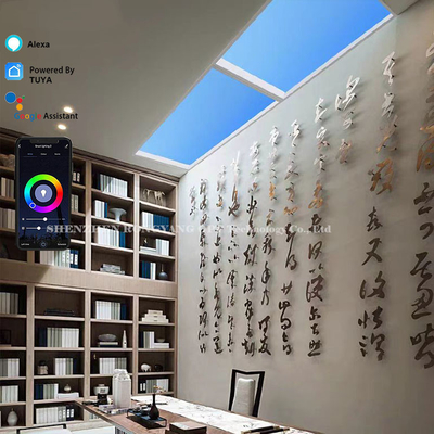 Panel Langit-langit Skylight Virtual Tuya yang Dapat Diredupkan Praktis 1150x140 Multi Scene
