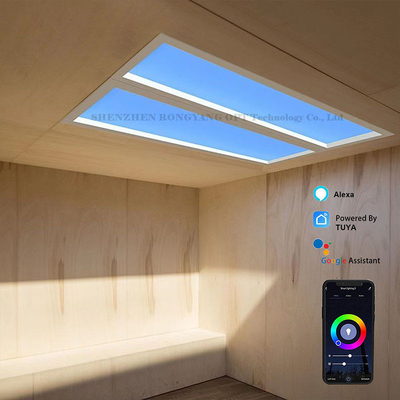110VAC Virtual Buatan LED Skylight Panel Peredupan 60x120 CCT 6500K 8000lm