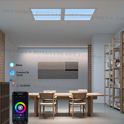 Tidak Ada Flicker 200W Buatan LED Skylight Mounted CCT Mengubah Warna