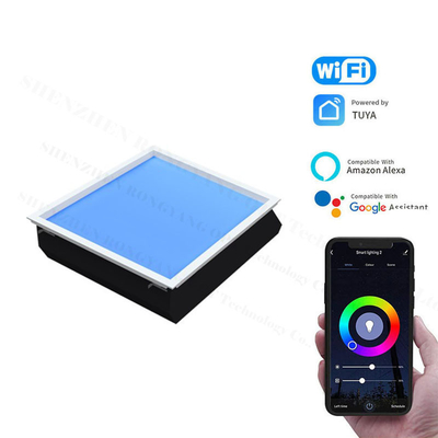 Panel LED lampu langit-langit buatan remote control dan tidak ada lampu biru berkedip