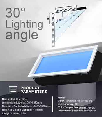 Ceiling Reserve Height 300mm Lampu langit buatan Pengiriman cepat dalam 7 hari untuk ruang langit-langit tinggi Dengan DHL / Fedex / UPS