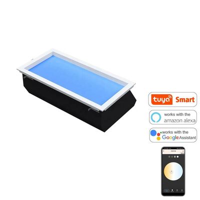 Tidak Ada Flicker Blue Sky LED Ceiling Panel Light CCT 7800K Praktis