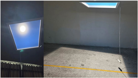 Smart Tuya Slim Lampu langit-langit buatan LED Langit Biru Langit-langit Panel sinar matahari
