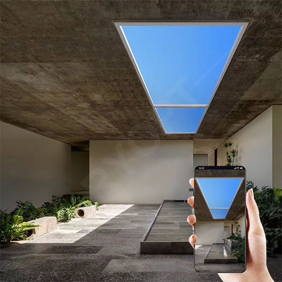 2.4G CCT 2200K-8000K LED Skylight Palsu AC 110V-220V Remote Control