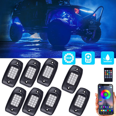 Lampu Rock RGB Multicolor Genggam Tahan Air Dengan Remote Control