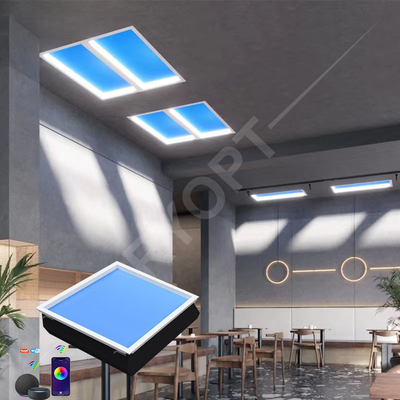 Panel LED Efek Langit 60x60cm Serbaguna, Tanpa Cahaya Matahari Buatan Berkedip