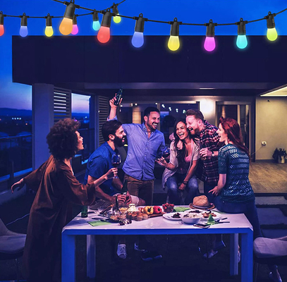 2700K Natal RGB String Light Kontrol Suara Stabil Praktis