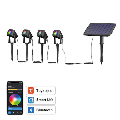 Lampu Sorot Surya Rumput Tahan Panas Luar Ruangan, Lampu Lanskap Berubah Warna 2700K