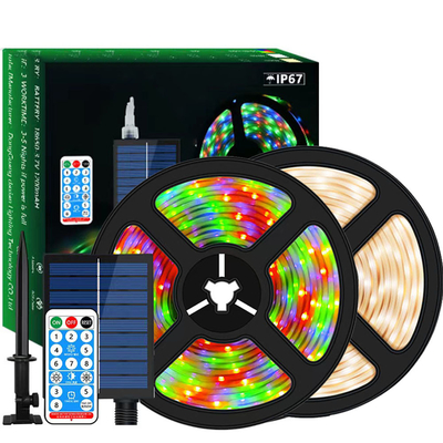 Lampu Strip LED Surya Praktis Multi Adegan, Strip LED RGB Tahan Air Dalam Ruangan