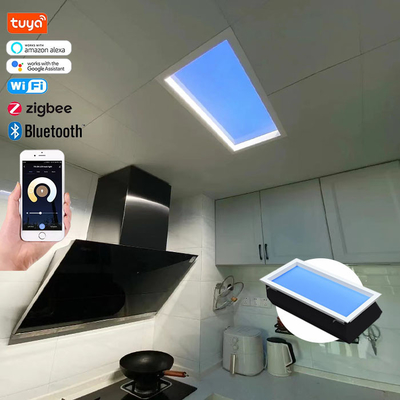 Langit-langit dipasang LED panel datar malam lampu dengan dukungan Dali dan cara dipasang