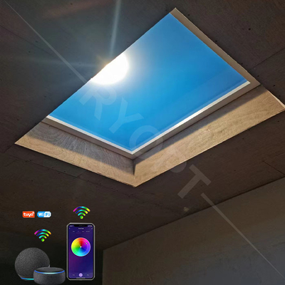 60 * 60 300W Surface Mounted LED Panel Light Blue Sky Lamp Untuk Rumah