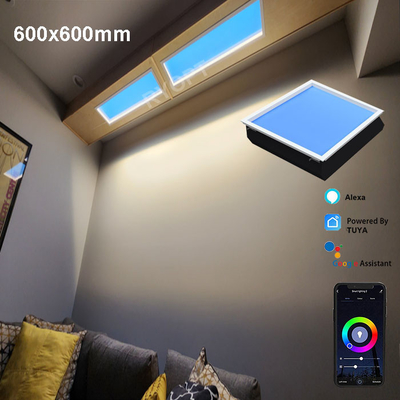 Panel Plafon Skylight Led Langit Biru Buatan 600x600 Dimmable Ultra Tipis Dali 1V-10V