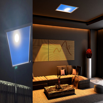 Smart Tuya Slim Lampu langit-langit buatan LED Langit Biru Langit-langit Panel sinar matahari