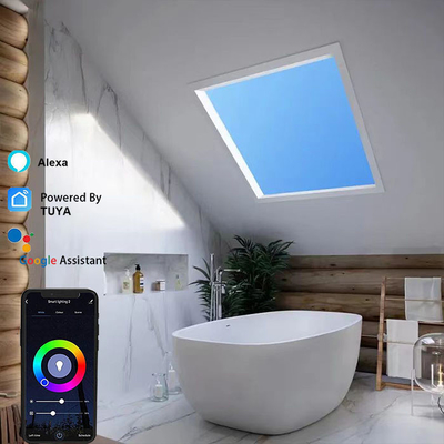 Rayleigh Scattering LED Lampu Jendela Palsu Panel 8000 Lumen Dimmable