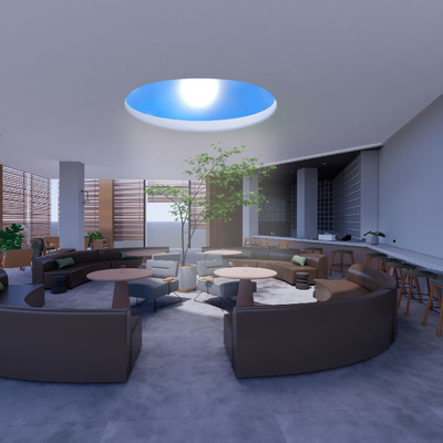 Lampu panel langit langit buatan LED 100W Kontrol Alexa Tuya yang dapat disesuaikan